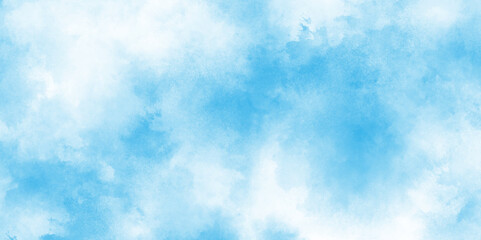 absteact beautiful sky colour light background with white clouds, Light blue watercolor texture background, Illustration texture for design,Abstract beautiful light blue cloudy sky concept for design.