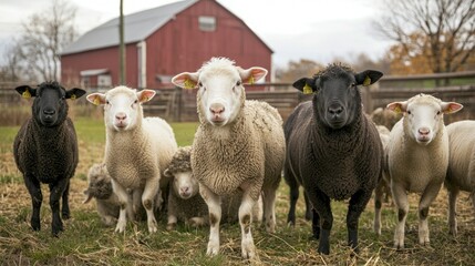 Fototapeta premium Farm Sanctuary: Document life in a farm sanctuary, showcasing rescued farm animals in a loving environment.