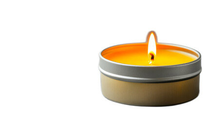 Small Yellow Soy Wax Candle in Tin Container