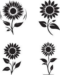  Flower Silhouette Collection - Botanical and Floral Vector Set