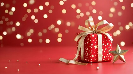 Exquisite radiant gold stars and luxurious ribbon backdrop with subtle bokeh effect perfect for creating a premium high end atmosphere for awards ceremonies galas and other formal events