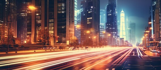 Fototapeta premium Cityscape Night Lights