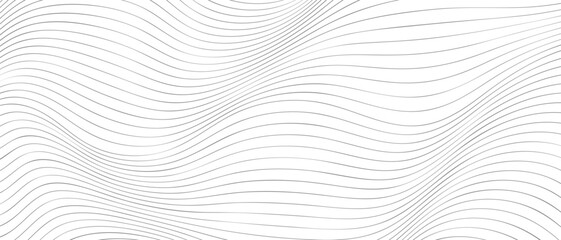 Minimal abstract geometric background with wavy thin lines pattern