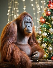 Fototapeta premium Vor dem Weihnachtsbaum
