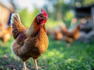 Chicken in a coop