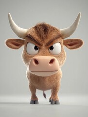 Majestic Bull Angry Expression