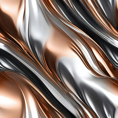 A close-up of a smooth, reflective liquid metal surface with soft ripples