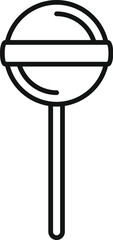 Simple round lollipop with stick, representing sweetness and childhood treats
