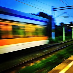 fast moving train