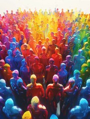 Colorful Crowd Celebration