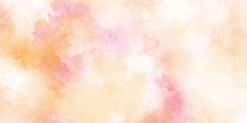 abstract colorful watercolor background texture, Pink orange Yellow gradient background with soft texture, fantasy blurred cloudy sky with gradient color and grunge texture.