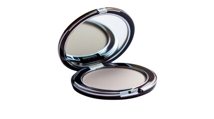 Single makeup compact with a mirror transparent background