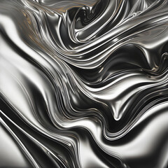 Fototapeta premium A detailed shot of abstract liquid metal in soft pastel tones