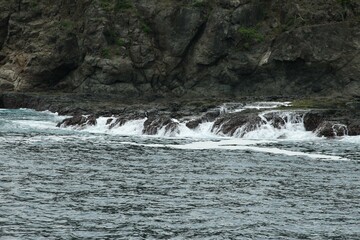 waterfall on the rocks