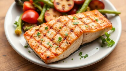 Grilled Salmon with Fresh Vegetables: A Delicious and Healthy Meal for a Balanced Diet