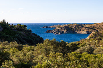 Bay of Portlligat and Pointe des Caials in Cadaqués from the hiking trails of Cap de Creus