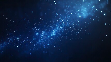 Developed by Happy New Year 2025 written on a deep navy blue night sky, filled with glowing stars and a soft, flowing script in bright white.