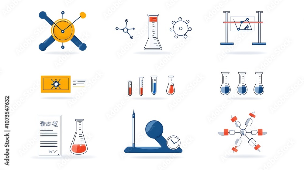 Fototapete Set of Minimalist Control Web Icons in a Clean Line Art Style on a White Background for Digital Design Infographic and User Interface Elements