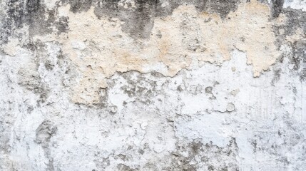 Obraz premium Distressed white and gray concrete wall texture, symbolizing aged industrial decor 