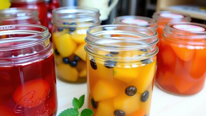 Vibrant Homemade Jam Collection in Glass Jars Perfect for Gifting or Selling at Farmers Markets