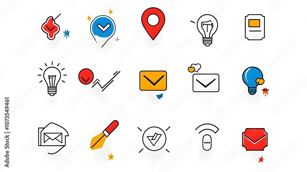 Poster Comprehensive Collection of Customer Satisfaction Icons Displayed in Clean Line Style Featuring Rating Testimonial Review and Feedback Symbols on a Simple White Background
