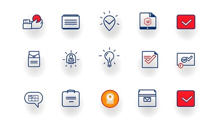 Minimalist Line Style Customer Feedback Rating and Client Experience Icons Set on Clean White Background for Graphic Design UIUX Web and App Development