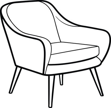 recommend clip art: chair line art, chair outline vector illustration