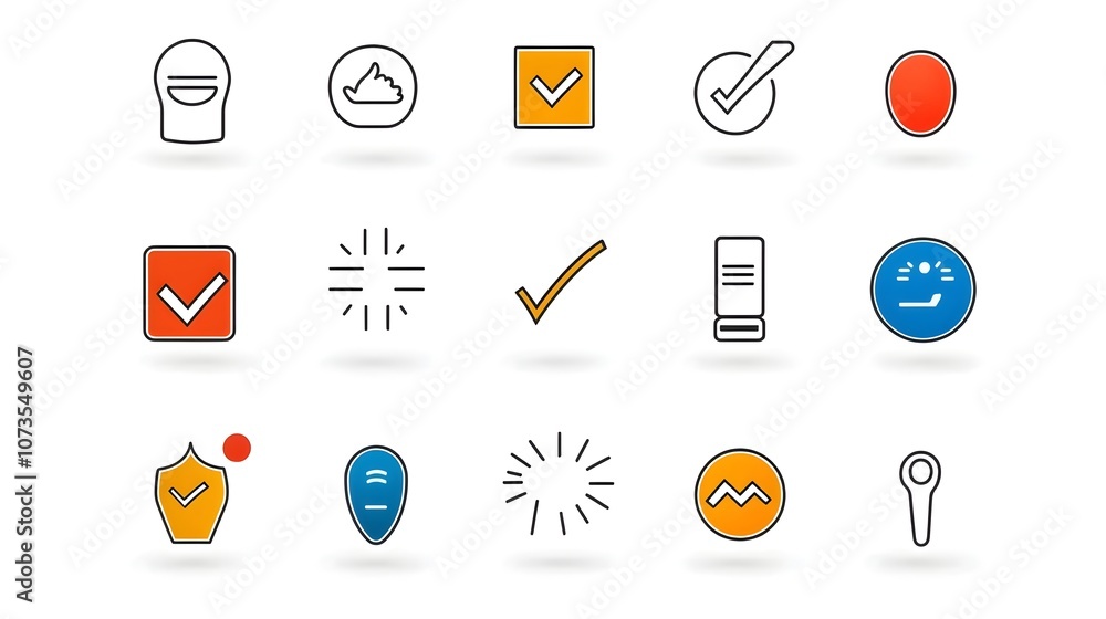 Poster Set of simple line style web icons for customer satisfaction and feedback  Includes like dislike rating and feedback symbols on a clean white background  Minimalist
