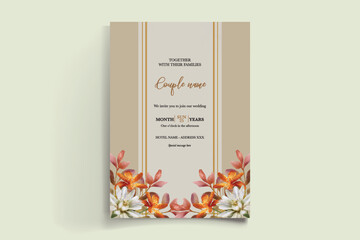 BRIDAL SHOWER FLORAL INVITATION TEMPLATE
