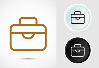 Obraz premium Briefcase icon design illustration, bag icon for apps and websites