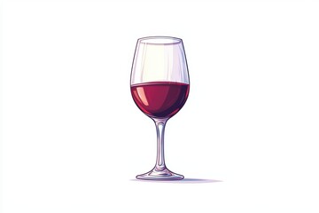 A stylish glass filled with rich red wine on a minimalist backdrop.