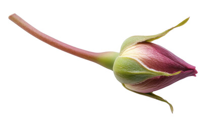 Single rosebud transparent background