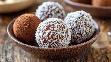 Delicious Coconut and Chocolate Truffles