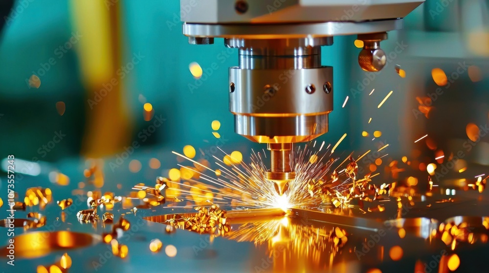 Aufkleber advanced cnc lathe technology for precision metal cutting of workpieces with spark production and hi