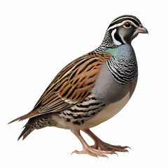 Fototapeta premium quail on white background