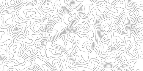 Topographic map background geographic line map with elevation assignments. Modern design with White background with topographic wavy pattern design.paper texture Imitation of a geographical map shades