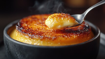 Closeup of a Delicious Creme Brulee