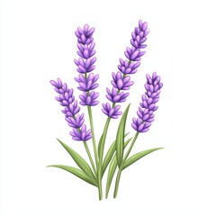 Naklejka premium Lavender flowers in full bloom with vibrant purple hues.