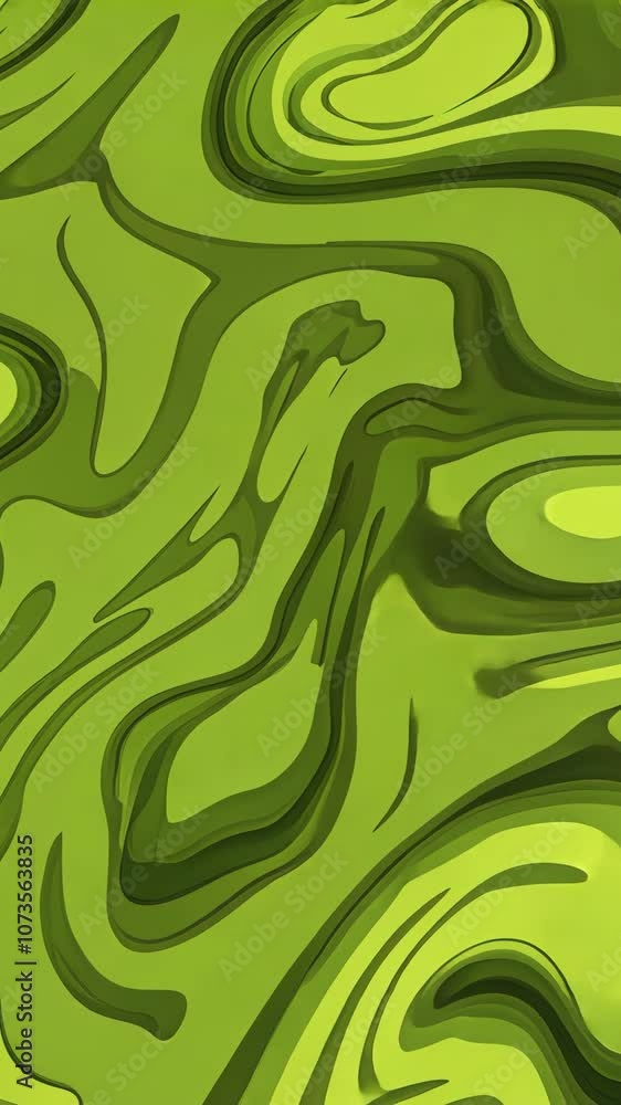 Aufkleber abstract green liquid swirls and ripples, creating a dynamic and textured background