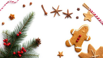 Delightful Christmas Gingerbread Cookies with Festive Decorations, Perfect for Holiday Celebrations and Gifting