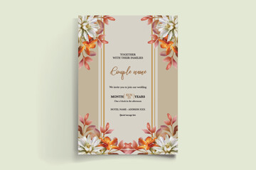 BRIDAL SHOWER FLORAL INVITATION TEMPLATE