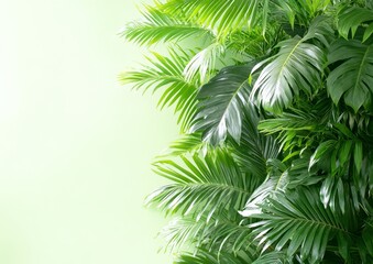 Obraz premium A Vibrant and Lush Green Backdrop Filled with an Array of Colorful Plants and Foliage for Nature and Landscape Photography