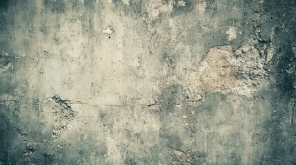 Obraz premium Vintage faded wall texture in muted green and beige, symbolizing aged and antique decor 