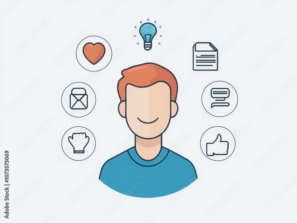 Poster enhancing customer satisfaction through engaging visual icons and clear communication strategies