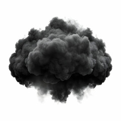 black cloud on white background