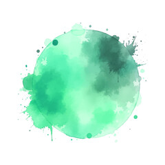 A vibrant and abstract blue watercolor circle with splashes. Perfect for backgrounds, overlays, or artistic designs.