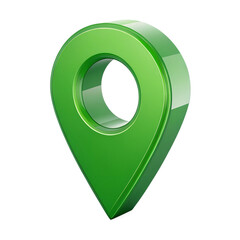 3D Green location icon isolated on transparent background,Abstract green location pin icon,3D realistic green glossy location map pin,PNG Green 3D location pin icon, Green Destination,map pointers,Ai