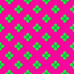 Pattern with green flower