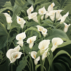 Obraz premium calla lily in the garden