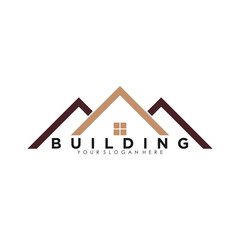 Building logo design with appartement and home idea creative